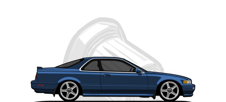 Acura  Legend original content side profile illustration