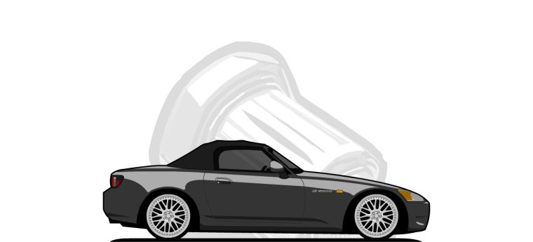 Honda S2000 original content side profile illustration