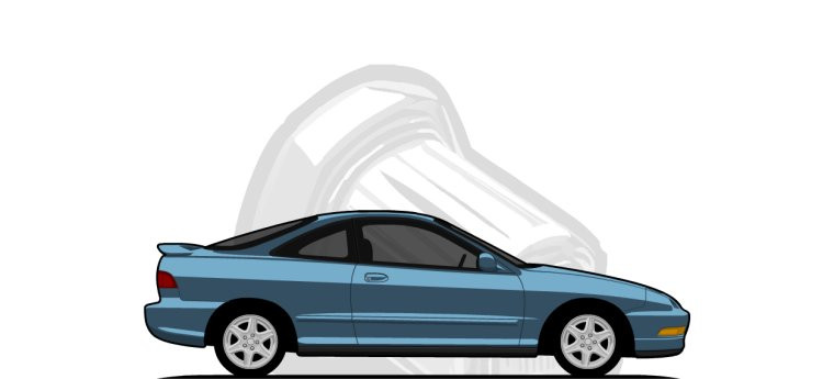 Acura  Integra original content side profile illustration