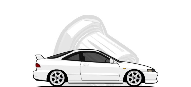 Acura  Integra original content side profile illustration