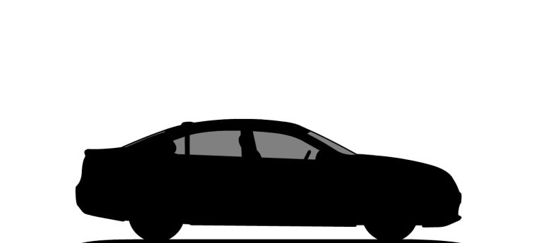 Accord side profile black silhouette illustration