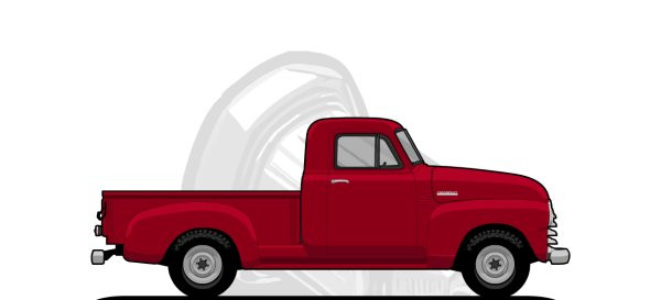 Chevrolet Truck original content side profile illustration