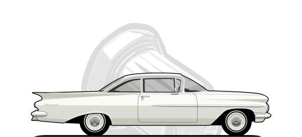 Chevrolet Biscayne original content side profile illustration