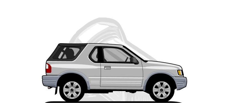 Isuzu Rodeo Sport original content side profile illustration