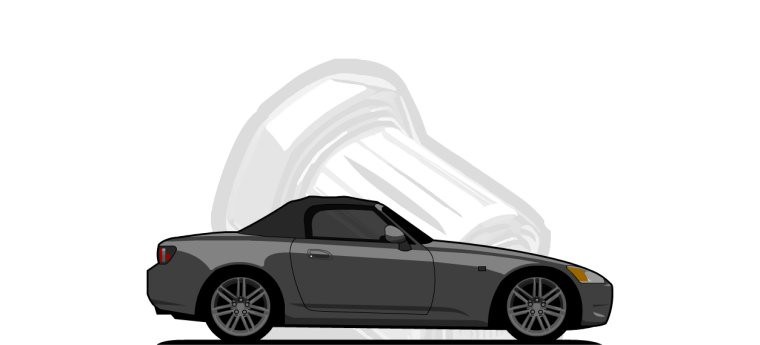 Honda S2000 original content side profile illustration