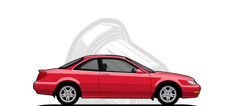 Acura  CL original content side profile illustration