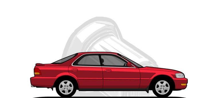 Acura TL original content side profile illustration