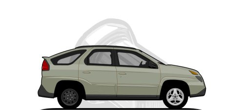 Pontiac  Aztec original content side profile illustration