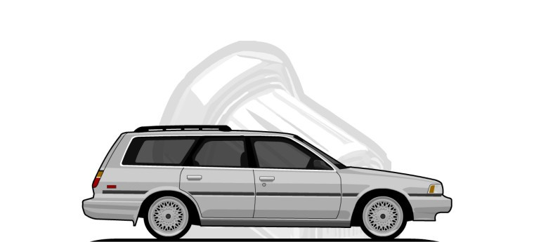 Toyota  Camry original content side profile illustration