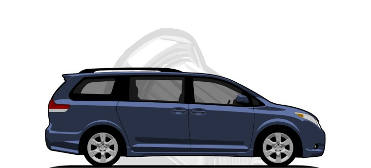 Toyota  Sienna original content side profile illustration