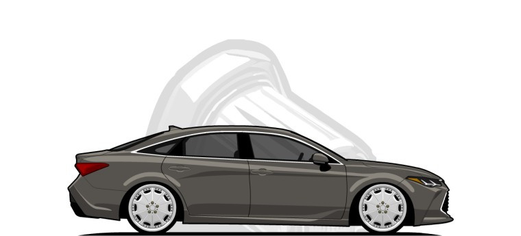 Toyota  Avalon original content side profile illustration