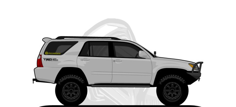 Toyota  4Runner original content side profile illustration