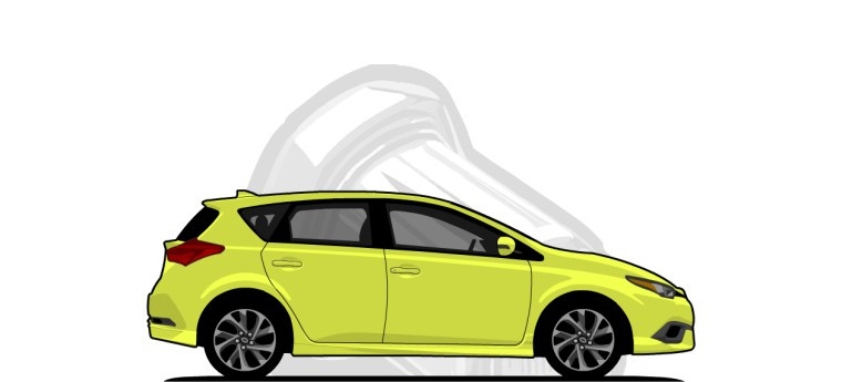 Scion  iM original content side profile illustration