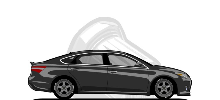 Toyota  Avalon original content side profile illustration