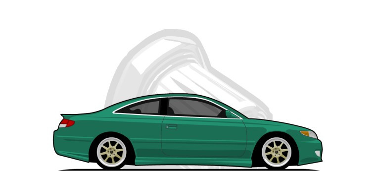 Toyota  Solara original content side profile illustration