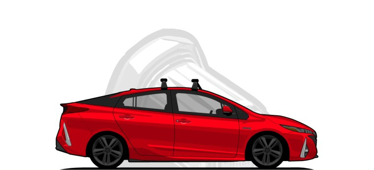 Toyota  Prius original content side profile illustration