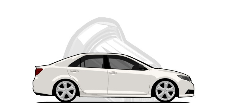 Toyota  Camry original content side profile illustration