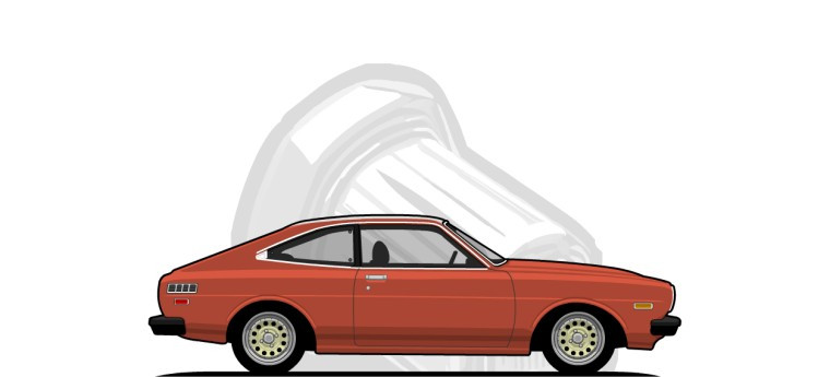 Toyota  Corolla original content side profile illustration