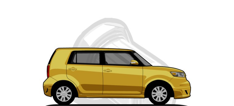 Scion  xB original content side profile illustration