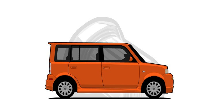 Scion  xB original content side profile illustration