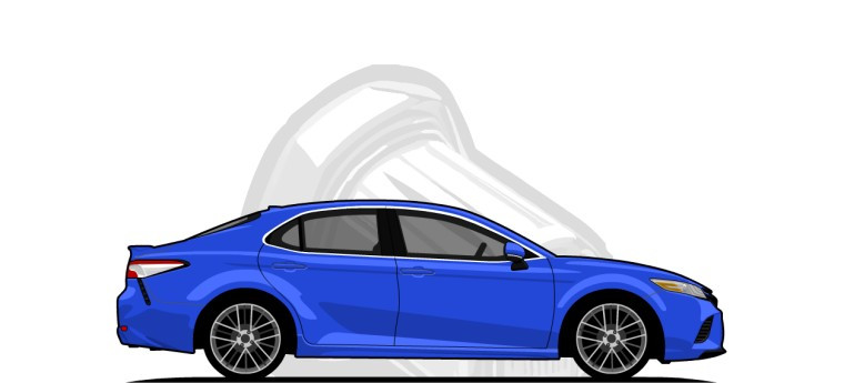 Toyota  Camry original content side profile illustration