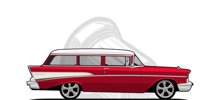 Chevrolet  Nomad original content side profile illustration