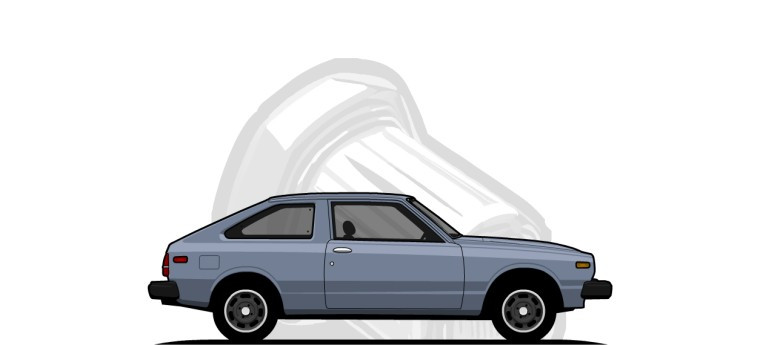 Datsun  310 original content side profile illustration