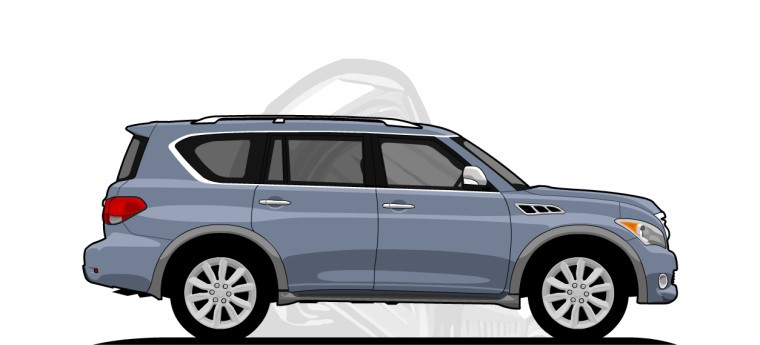 Infiniti  QX original content side profile illustration