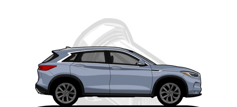 Infiniti  QX50 original content side profile illustration