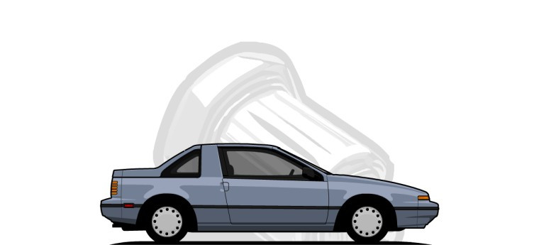 Nissan  Pulsar original content side profile illustration