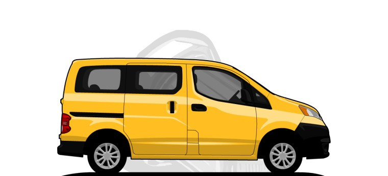 Nissan  NV200 original content side profile illustration