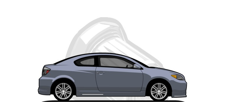 Scion  tC original content side profile illustration