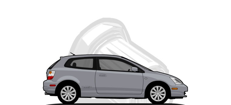 Honda  Civic original content side profile illustration