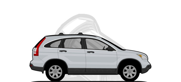 Honda  CR-V original content side profile illustration