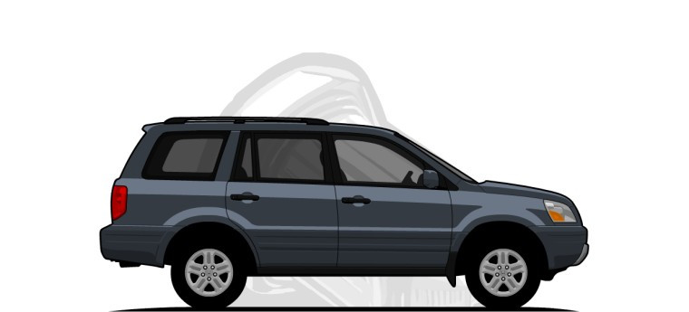 Honda  Pilot original content side profile illustration