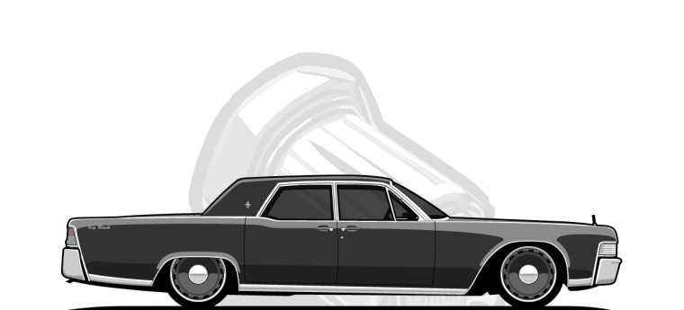 Lincoln  Continental original content side profile illustration