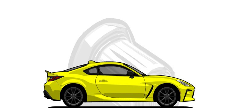 Toyota  86 original content side profile illustration