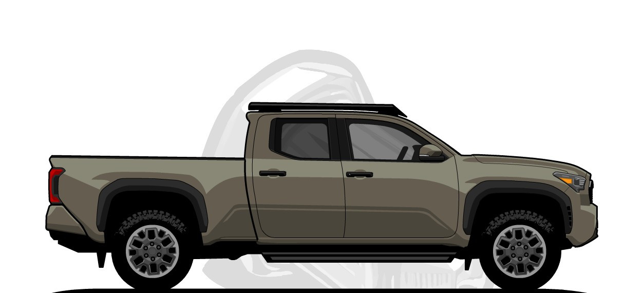 Toyota  Tacoma original content side profile illustration
