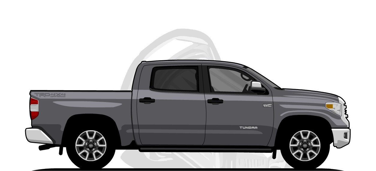 Toyota  Tundra original content side profile illustration