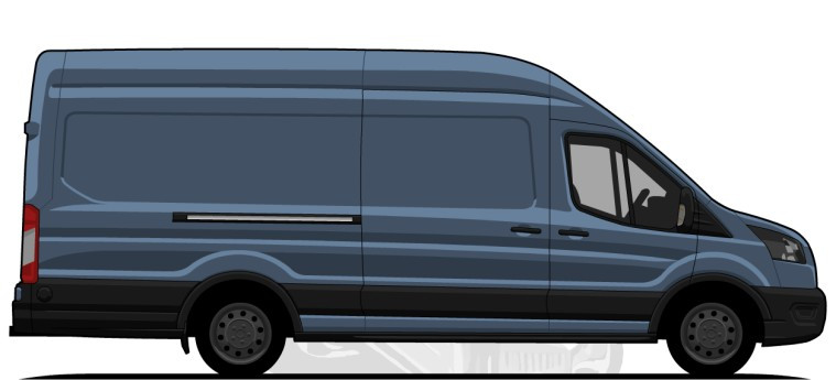 Ford  Transit original content side profile illustration